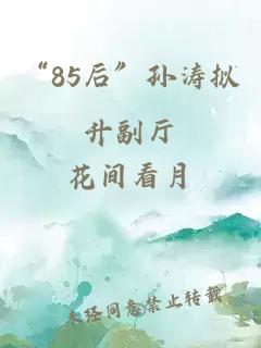 “85后”孙涛拟升副厅