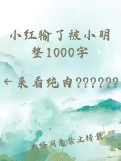 小红输了被小明整1000字