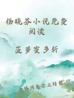 杨晓芬小说免费阅读