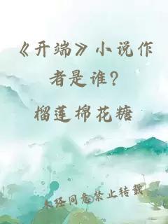 《开端》小说作者是谁?