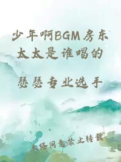 少年啊BGM房东太太是谁唱的