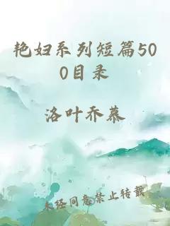 艳妇系列短篇500目录