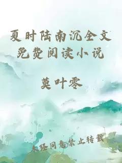 夏时陆南沉全文免费阅读小说