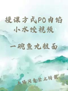 授课方式PO肉馅小水饺视频