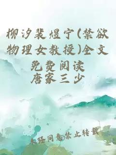 柳汐裴煜宁(禁欲物理女教授)全文免费阅读