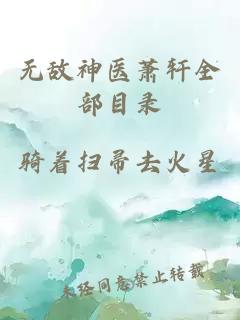 无敌神医萧轩全部目录