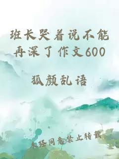 班长哭着说不能再深了作文600