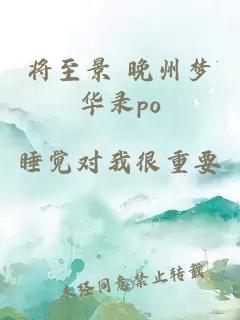 将至景 晚州梦华录po