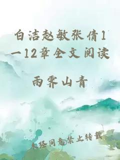 白洁赵敏张倩1一12章全文阅读