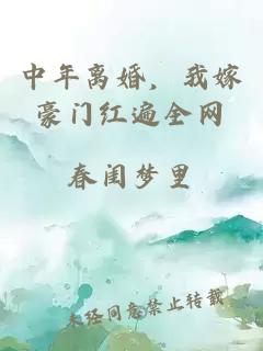 中年离婚，我嫁豪门红遍全网