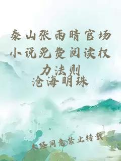 秦山张雨晴官场小说免费阅读权力法则