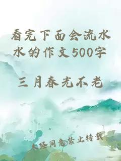 看完下面会流水水的作文500字