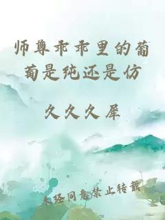 师尊乖乖里的葡萄是纯还是仿