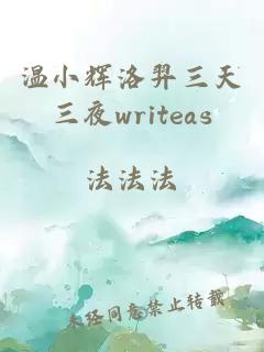 温小辉洛羿三天三夜writeas