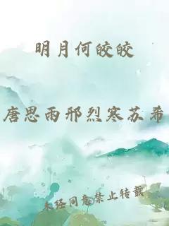 明月何皎皎