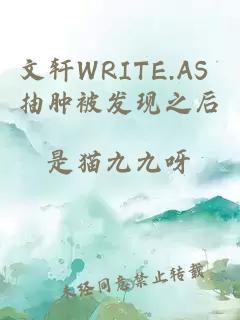 文轩WRITE.AS 抽肿被发现之后