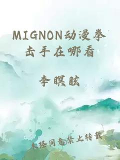 MIGNON动漫拳击手在哪看