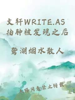 文轩WRITE.AS 抽肿被发现之后