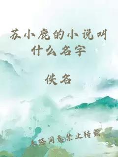 苏小鹿的小说叫什么名字