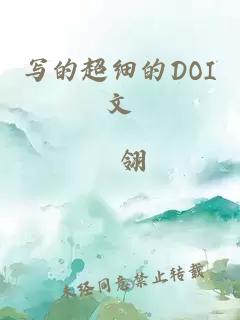 写的超细的DOI文