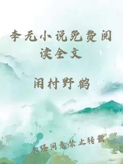 李元小说免费阅读全文